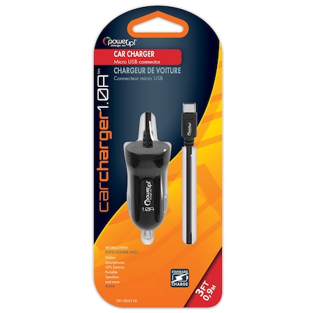 Power Up! DC Car Charger 1.0a - Micro USB 191-054110